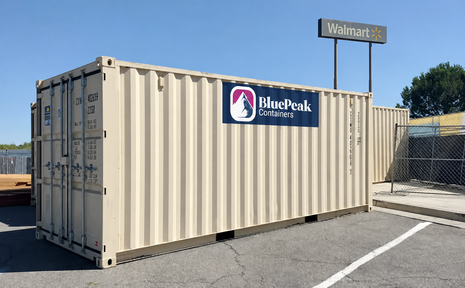 BluePeak container prepared for a national retail site